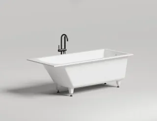 Ванна из искусственного камня Salini Cascata S-Sense 104113M 170x75см белый матовый