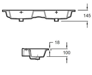 Раковина двойная Jacob Delafon 120см EXVA112-00