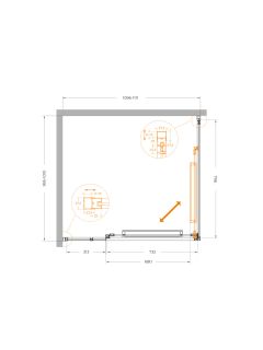 Душевой уголок CEZARES LUX-AH-FS-11-110/100-C-CR