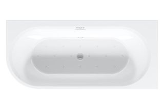 Акриловая ванна Riho Desire Corner Velvet Sparkle System LED Fall B088010105 L 184x84см с аэромассажем и подсветкой заполнение через перелив белый матовый