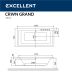Ванна акриловая Excellent Crown Grand WAEX.CRG19WH 190 х 90 см