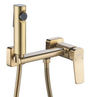 Гигиенический душ со смесителем Shevanik S9905G-1 золотой сатин