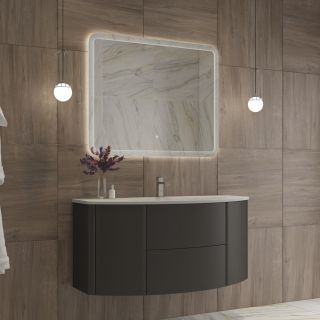 Зеркало Cezares с лазерной гравировкой, контурной подсветкой сенсорным выключателем CEZARES CZR-SPC-DUET-1000-800-LED-TCH