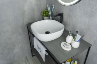 Раковина Gid D1301 51180 накладная белая 42.5x42.5x14.5