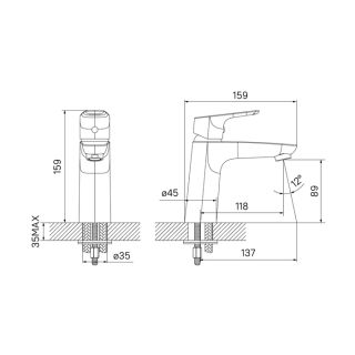 Смеситель для раковины IDDIS Zodiac хром глянцевый ZODSB00i01