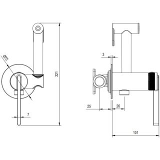 Гигиенический душ DQ Bonn встраиваемый (DA1704506)