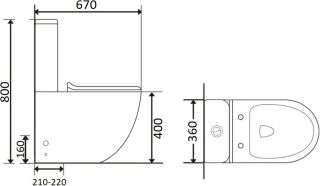 Унитаз-компакт Orange C05-000w сиденье с микролифтом