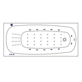 Гидромассажная ванна WHITECROSS Layla 0102.180080.100.NANO.GL 180x80 см Nano золото