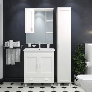 Напольная тумба под раковину Misty Дива 65см белый