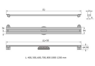 Душевой лоток Berges Super Slim 091078 50см хром глянец