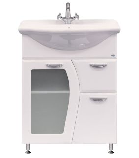 Напольная тумба под раковину Misty Дрея 65см белый