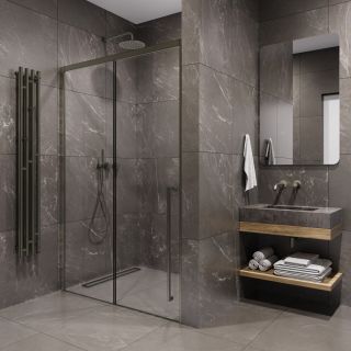 Душевая дверь в нишу Timo T48R 120 см правая никель