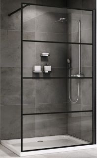 Душевая перегородка ABBER Immer Offen AG65120B 120см чёрный