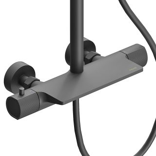 Душевая стойка Kohr Thermostatic Sun 1WN180300DB-0000A с термостатом чёрный