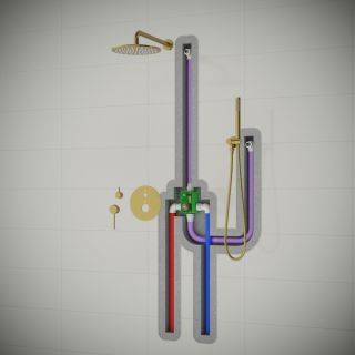 Душевой комплект Timo Saona SX-2369/18SM чёрное золото