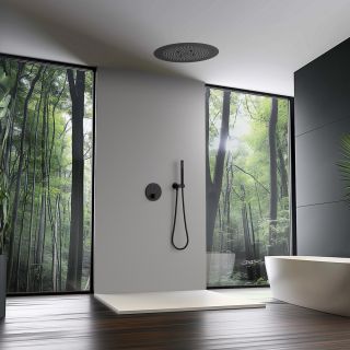 Душевой комплект Timo Saona SX-2370/03SM с термостатом чёрный