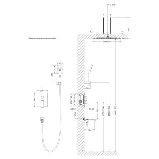 Душевой комплект Timo Selene SX-2039/17SM золото матовое