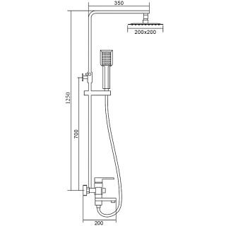 Душевая стойка Frap F2421 хром