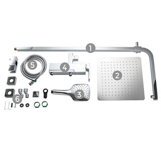 Душевая стойка Gappo G2418-1 хром