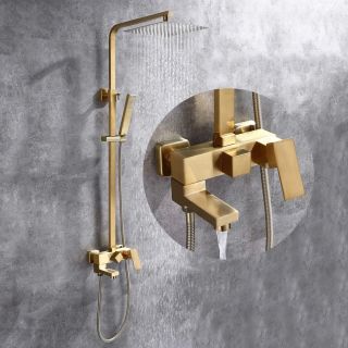 Душевая стойка ABBER Daheim матовое золото AF8216G