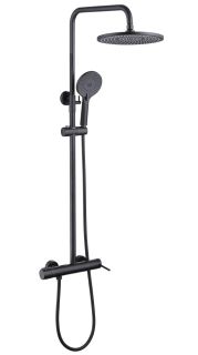 Душевая стойка ABBER Emotion AF8816B с изливом чёрный матовый