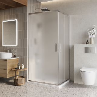 Душевой уголок BelBagno LUCE-AH-2-100/80-P-Cr хром