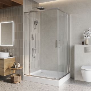 Душевой уголок BelBagno LUCE-AH-22-150/120-C-Cr хром