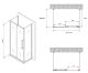 Душевой уголок ABBER Schwarzer Diamant AG30100H-S60-S60 100x60см хром