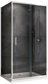 Душевой уголок ABBER Schwarzer Diamant AG301005-S805 100x80см хром