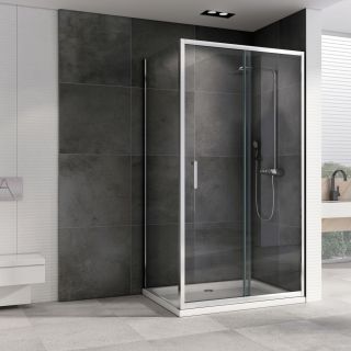 Душевой уголок ABBER Schwarzer Diamant AG301005-S905 100x90см хром