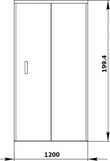 Душевая дверь Aquanet Alfa NAA6121 168420 120 см стекло прозрачное профиль хром