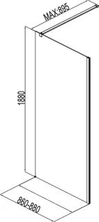 Душевая перегородка Aquanet Cinetic AE12-F-90H190U-CT 243623 90 см стекло прозрачное профиль хром