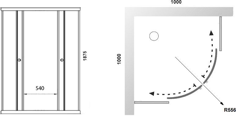 Душевой уголок Triton Лайт Щ0000040125 100x100