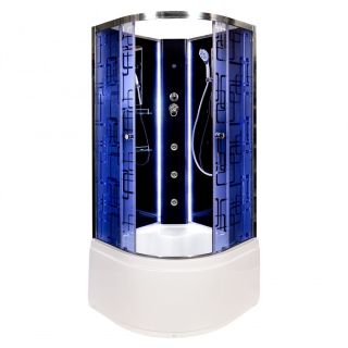 Душевая кабина Deto BМ4590 N LED с гм. BLACK 90х90х208см