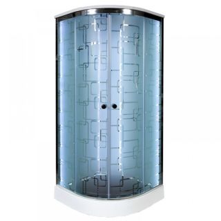Душевая кабина Deto ЕМ1510 LED с гм. 100х100х220 см