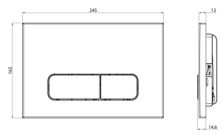 Клавиша смыва Charus Elegia FP.320.14.01 белый глянцевый