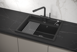 Мойка кухонная Granula Kitchen Space 6003, ЧЁРНЫЙ