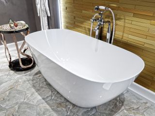 Ванна из искусственного камня AquaStone Бали 167x78см белый