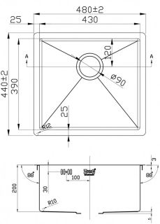 Мойка кухонная Zorg Inox PVD SZR-4844 BRONZE