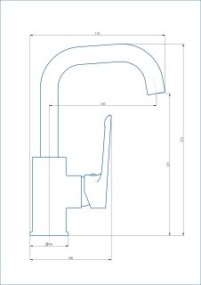 Смеситель для раковины ESKO Lagos Black LG26MB черный