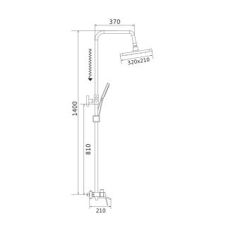 Душевая стойка Shevanik S4036 хром