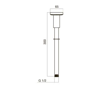 Кронштейн для верхнего душа Am.pm F0500600 300 мм