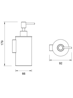 Дозатор для жидкого мыла WHITECROSS Ergo ER2244NIB настенный никель