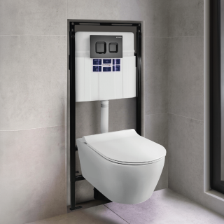 SET Инсталляция Sava Slim Superior+клавиша смыва хром матовый TWIN