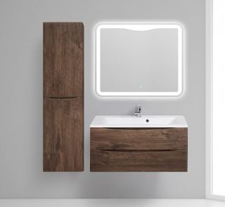 Шкаф-колонна BelBagno подвесной левосторонний 40x150см Rovere Moro FLY-MARINO-1500-2A-SC-RW-P-L