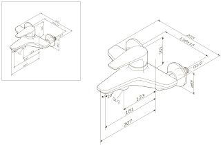 Смеситель Am.pm Inspire F5010000 для ванны