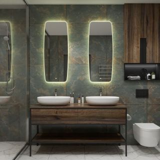 Зеркало с холодной подсветкой Art&Max Forli 50x120см AM-For-500-1200-DS-F