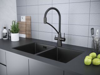 Смеситель для кухни Paulmark Siegen Si213111-GM воронёная сталь