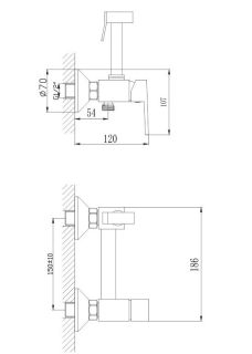Гигиенический душ со смесителем Haiba HB5513 хром