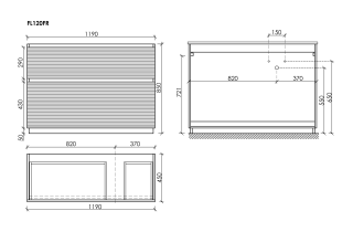 Тумба напольная под раковину Sancos Folk Floor FL120FRW правая 120 см Bianco